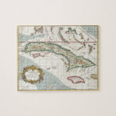 kaart van Cuba en Jamaica (1763) Legpuzzel (Horizontaal)