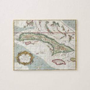  kaart van Cuba en Jamaica (1763) Legpuzzel