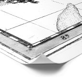 kaart van Cuba en Jamaica (1763) Poster (Hoek)