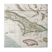  kaart van Cuba en Jamaica (1763) Tegeltje (Voorkant)