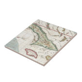  kaart van Cuba en Jamaica (1763) Tegeltje (Zijkant)