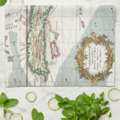  kaart van Cuba en Jamaica (1763) Theedoek (Gevouwen)