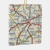  kaart van Culpeper VA Keramisch Ornament (Rechts)