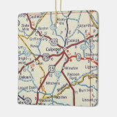  kaart van Culpeper VA Keramisch Ornament (Links)