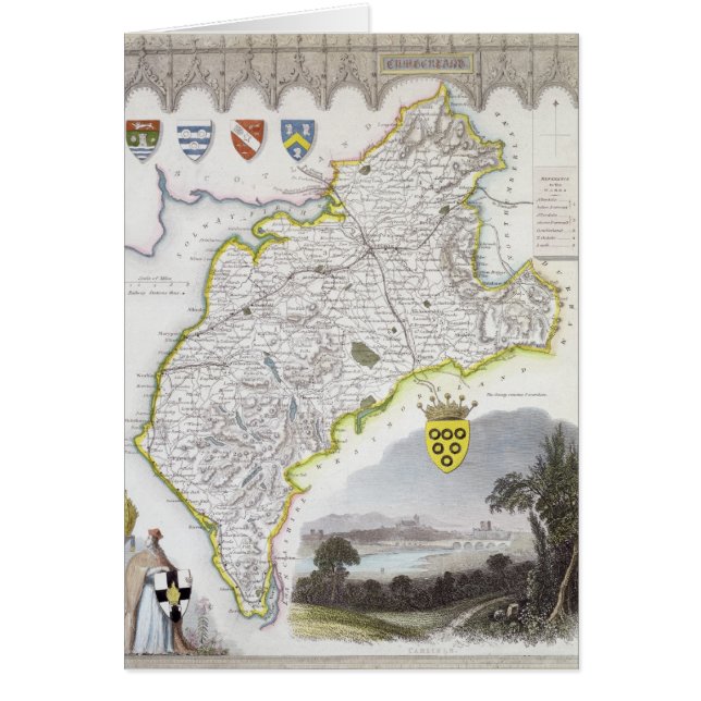 Kaart van Cumberland, uit 'Moule's English (Voorkant)