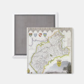 Kaart van Cumberland, uit 'Moule's English Magneet (Voorkant / Achterkant)