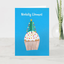 Kaart van Cupcake van Kerstmis van de pret de