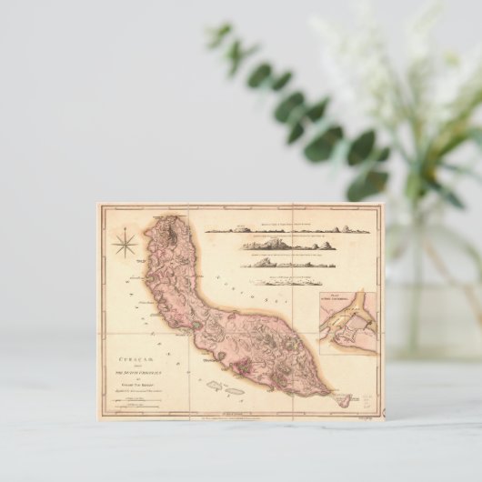 Kaart van Curaçao (1810) (Staand voorkant)