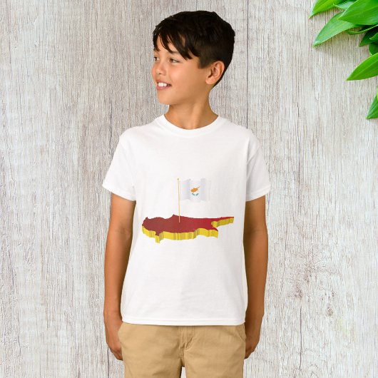 Kaart van Cyprus T-shirt