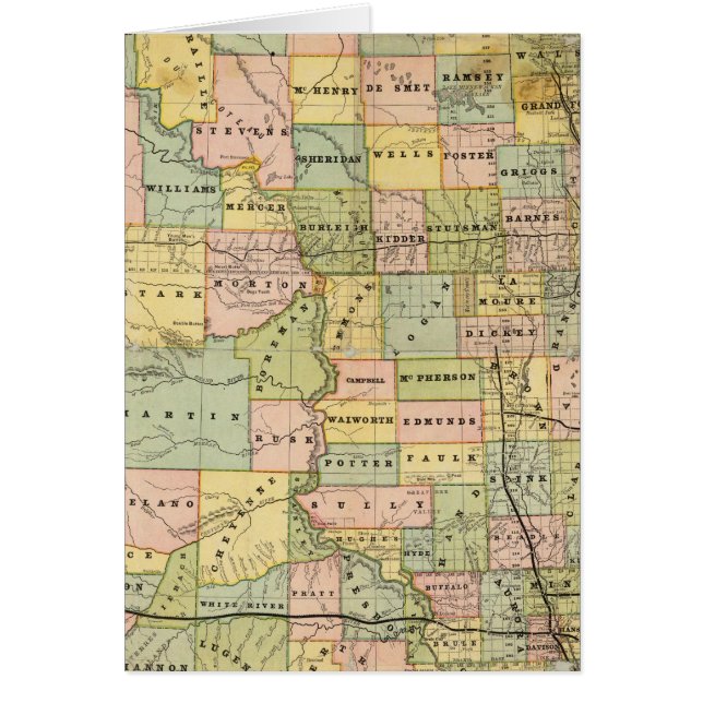 Kaart van Dakota (Voorkant)