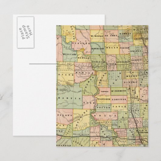 Kaart van Dakota (Voorkant / Achterkant)