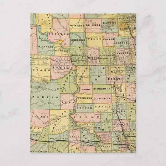 Kaart van Dakota (Voorkant)