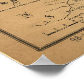 Kaart van Dakota Territory (1 november 1882) Poster (Hoek)