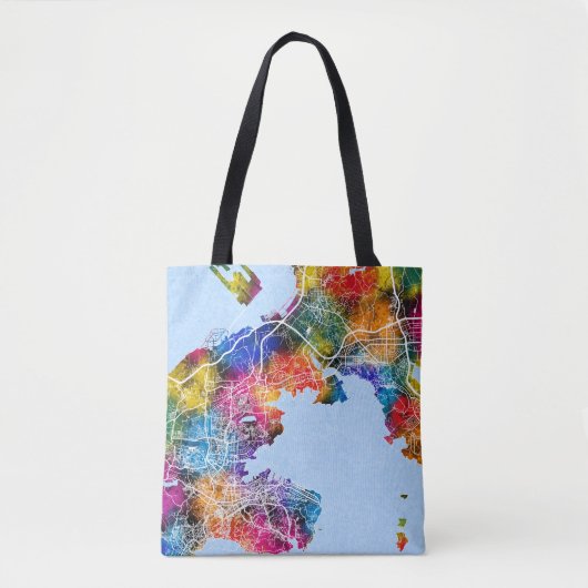 Kaart van Dalian China Tote Bag (Voorkant)