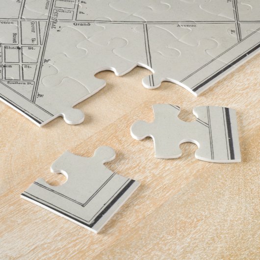  kaart van Dallas Texas (1901) Legpuzzel (Zijkant)