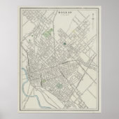  kaart van Dallas Texas (1901) Poster (Voorkant)