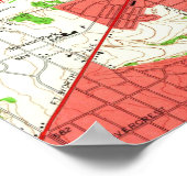 kaart van Dallas Texas (1958) 2 Poster (Hoek)