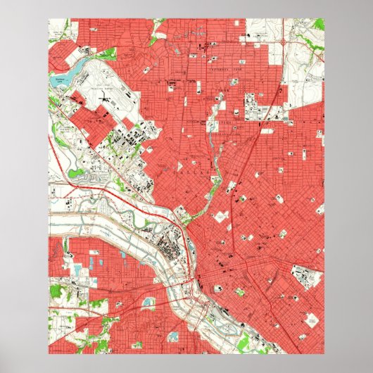 kaart van Dallas Texas (1958) 2 Poster (Voorkant)