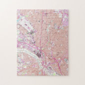  kaart van Dallas Texas (1958) Legpuzzel (Verticaal)