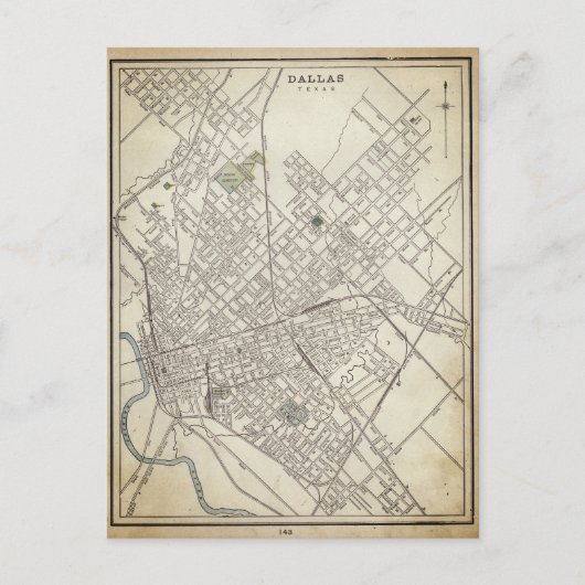  kaart van Dallas, TX (1890) (Voorkant)