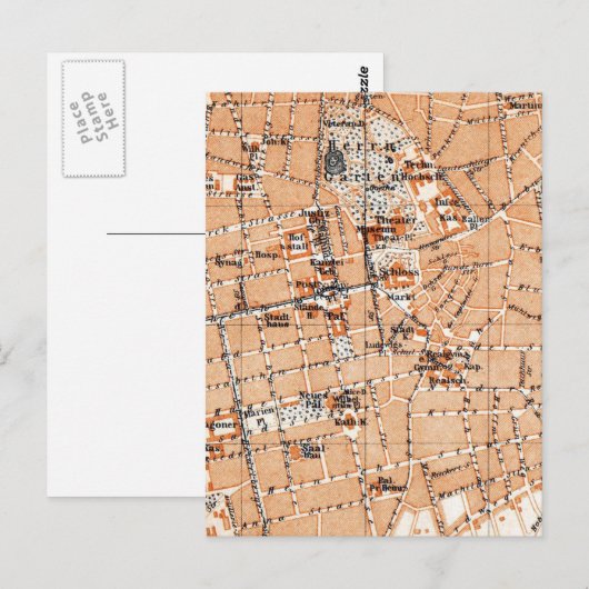  kaart van Darmstadt Duitsland (1905) (Voorkant / Achterkant)