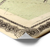  kaart van Davenport Iowa (1875) Poster (Hoek)