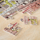 kaart van Davenport Iowa (1953) Legpuzzel (Zijkant)