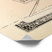  kaart van Dayton Ohio (1872) Poster (Hoek)