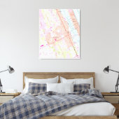 kaart van Daytona Beach Florida (1952) Canvas Afdruk (Insitu (Slaapkamer))
