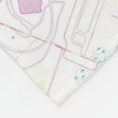  kaart van Daytona Beach Florida (1952) Fleece Deken (Hoek)