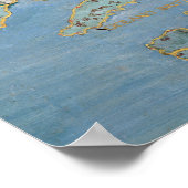 Kaart van de 16e eeuw Groot-Brittannië en Noord-Fr Poster (Hoek)