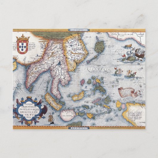 Kaart van de 16e eeuw voor Zuidoost-Azië en Indone (Voorkant)