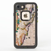 Kaart van de 17e eeuw van Noord-Amerika (Achterkant)