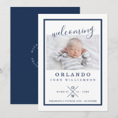 Kaart van de Aankondiging van de baby geboorte - M (Voorkant / Achterkant)