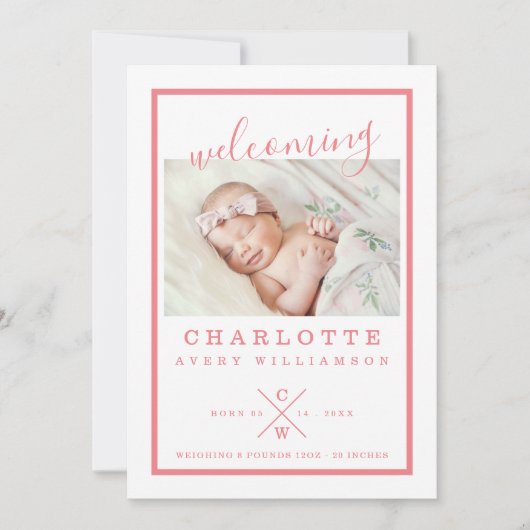 Kaart van de Aankondiging van de geboorte - Modern (Voorkant)