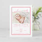 Kaart van de Aankondiging van de geboorte - Modern (Staand voorkant)