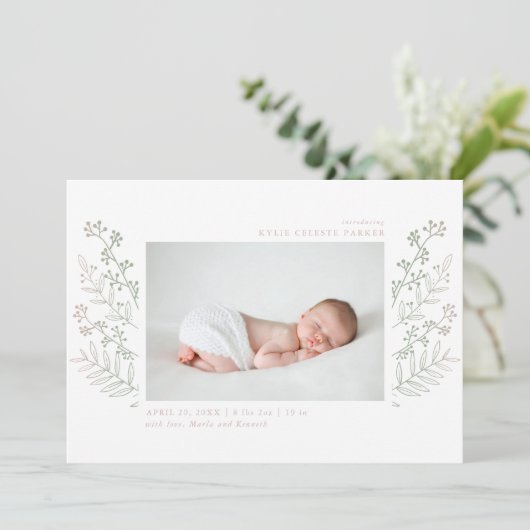 Kaart van de aankondiging van de geboorte van de M (Staand voorkant)