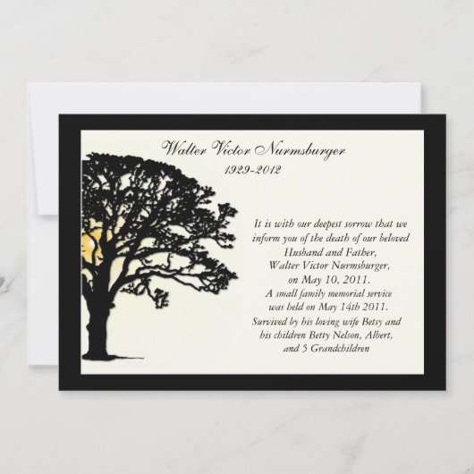 Kaart van de aankondiging van de zonneschijnoverli (Voorkant)