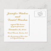 Kaart van de aankondiging van het huwelijk van dec (Achterkant)