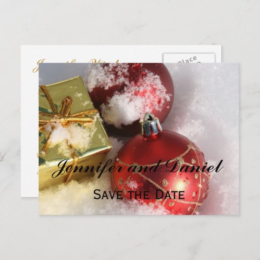 Kaart van de aankondiging van het huwelijk van dec (Voorkant / Achterkant)