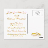 Kaart van de aankondiging van het huwelijk van dec (Achterkant)