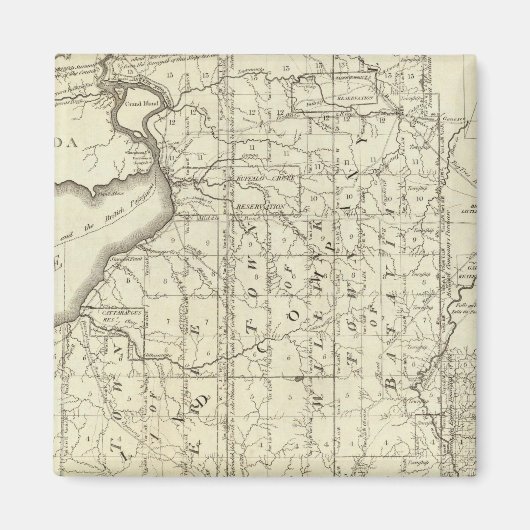 Kaart van de aankoop van Morris of West Geneseo Magneet (Voorkant)