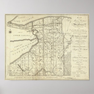 Kaart van de aankoop van Morris of West Geneseo Poster