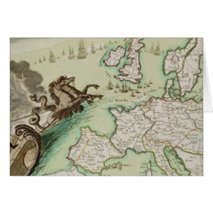 Kaart van de aanval van de marine op Engeland door