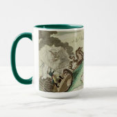 Kaart van de aanval van de marine op Engeland door Mok (Links)