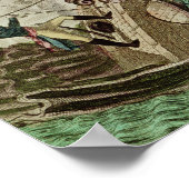 Kaart van de aanval van de marine op Engeland door Poster (Hoek)