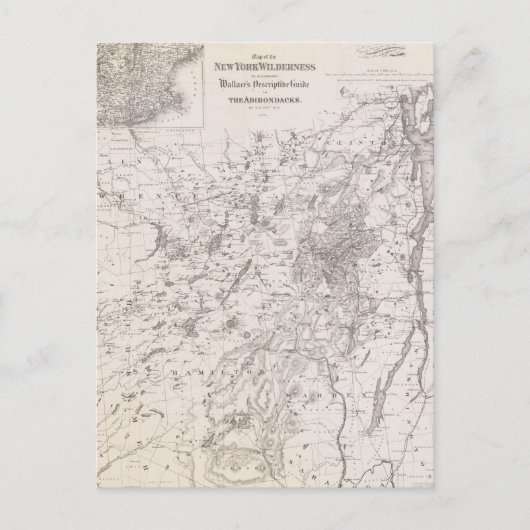  kaart van de Adirondacks New York (Voorkant)