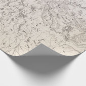 kaart van de Adirondacks New York Cadeaupapier (Hoek)