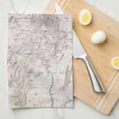  kaart van de Adirondacks New York Theedoek (Quarter Fold)