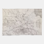  kaart van de Adirondacks New York Theedoek (Horizontaal)